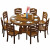 贤徳家纯木餐テーブルセット中国式大圆テーブル8-10人モダシンプレルベルト回転式家庭用レストラン食事テーブル1.3 mシングルテーブル（80 cm回転台まで送ります。）