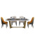 華庭の食卓の後にモダンの軽い贅沢な食事のテーブルと椅子の組み合わせ北欧の極簡単な食卓の椅子の香港式ネットの赤いデザイナーの家具の大理石の食卓の1.3*0.8メートルのテーブルのシングルテーブルがあります。