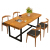 森丸木方北欧純木食テーブルセット小タルプロ家庭用テーブルミルクティショップ喫茶店レストランレストランのテーブルと椅子120*60*75テーブルの厚さ5 cm