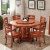 喜逸（XIYI）テーブル中華純木丸テーブルセット2メートルの円いテーブル回転盤10人家庭用モダンンテーブル1.3 m+6椅子+80 cm回転盤