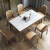 采薇大理石テーブルセット純木岩板テーブル北欧シンプテーブル家庭用1.3 mシングルテーブル