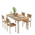 モーダンプ家庭用の簡易食事テーブルとテーブルの長方形ファーストフードレストランのテーブルセット4/6人のシングルスコーナー120*60は四つの椅子をプレゼントします。