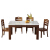 美のイメージテーブル大理石テーブルテーブル純木のテーブルとテーブルの組み合わせモダシンプ長方形レストラン家具西テーブル胡桃色1.3メートルのテーブル