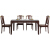 南巣純木テーブル大理石テーブル新しい中国式テーブルとテーブルの組み合わせ長方形テーブルモダシンプレルレストラン家庭用食事テーブル家具1.5 mテーブル6椅子【大理石テーブル】