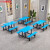 徳叡聚食堂のテーブルと椅子の組み合わせ学校の学生会社の社員の食事テーブルと椅子の4人です。8人のサービスエリアのテーブルとテーブルの連結体のファーストフードテーブルと椅子の組み合わせは長い腰掛けガラス鋼（4人の席）です。