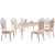 ファ馨の曲家の食卓の大理石の食卓洋風の純木の食卓の食事と椅子の組み合わせのレストランの家具の食卓+4椅子(木の面)の1.3 m