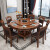 カロソンのテーブル純木のテーブルとテーブルとソフトパックを組み合わせた中国式家庭用の円形テーブルの回転式ホテルのレストランの大円卓のテーブル席の胡桃色の1.2 mシングルテーブル+0.8 m回転盤をプレゼントします。