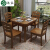 朝の食卓に浴びる純木テーブル4人が伸縮できるテーブルと椅子を組み合わせた正方形の折りたたみテーブル家庭用のシンプテーブル象牙のテーブル