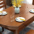 Batesonテーブル純木のテーブルとテーブルと椅子の組み合わせが伸縮した形になっています。中国式の円形のご飯テーブルの胡桃色のテーブル6つの椅子（1.38メートル）