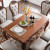 格澜帝爾（growdear）テーブル全純木テーブルとテーブルと椅子を組み合わせた大型アメリカン長方形レストランのテーブル家具全純木1.5（テーブル6椅子）