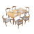 華装北欧純木食テーブルセット和式食卓小タワー4人6人長方形テーブル色備考1.2 mシングルテーブル+A字椅子*4