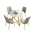 聖森源商談テーブルと椅子の組み合わせが軽い豪華な大理石テーブルとテーブルの組み合わせが小さい円いテーブルの皮椅子と綿布のカジュアルなテーブルと椅子の組み合わせがレストランで受け付けています。ブースの休憩エリアの売り場所にはテーブル2つの椅子があります。（直径80色の備考）
