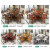 怡紅院の純粋な木の食事のテーブルと椅子の組み合わせは回転盤を持って家庭用の円卓を食べます。中国式レストランのゴムの木の家具の胡桃色の1.2 Mテーブルの六椅子+80 CMの回転盤