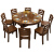 純木のテーブルとテーブルのモダン中国式の四角形の両用テーブル四六椅子セット伸縮テーブル長方形の折りたたみた木の円い食卓家庭用経済型胡桃色のテーブル一テーブルに1.5メートルのテーブルがあります。