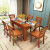 伊洛琳純木食卓家庭用テーブルシンプロテーブル長方形伸縮可能なテーブルテーブルテーブルセットケヤキ色（1.2 m）純木タイプ：一テーブル4椅子