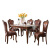 オータニアメリカの純木セットの家具、大理石のテーブル、テーブル、長形テーブル、4人の6人の現物大理石の顔