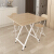 百意(BAIYI)折り畳みテーブル家庭用テーブル簡易4人テーブル携帯屋外の四角いテーブル学習テーブル厚い茶色の木目色