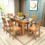 伊洛琳純木食卓家庭用テーブルシンプロテーブル長方形伸縮可能なテーブルテーブルテーブルセットケヤキ色（1.2 m）純木タイプ：一テーブル4椅子