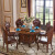 ドリームス宣布アメリカ純木彫刻大理石テーブル洋風古代中の大型レストラン家具に倣って、物を保管できる円形のテーブルと椅子の組み合わせC 06いす（2本）