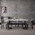 ミランダ・ポール食卓モダンシプロテーブルセット意式極小タイプ家庭用ロングテーブル家具1.4 mテーブル+4椅子（S 03タイプ）雪花白【輸入岩板】