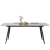 黛愛食卓亮光岩板食テーブルセット長方形モダンンテーブル軽奢北欧岩板食卓家庭用タイプ【亮光岩板】1.3*0.75 m一テーブル六椅子