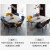 旗新木原岩板テーブルモダシンプレル軽贅沢な食事椅子セット伸縮回転食事テーブル家庭可変円卓テーブル+6椅子1.5メートル