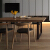 北欧風ヴィンテージ鉄芸純木テーブル家庭用長方形レストランのテーブルコーヒーショップのテーブルと椅子の組み合わせ