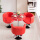 赤丸ガラステーブル+赤(皮椅子)