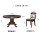 1.35メートルのテーブル（回転盤なし）+6椅子（003）