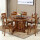 胡桃色【木版】彫刻のテーブルトップ+彫刻の木のテーブル
