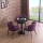 紫色の通気性綿麻布のテーブル三つの椅子（60小さな円卓）