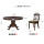 1.2メートルのテーブル（回転盤なし）+4椅子（003）