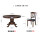 1.35 mテーブル（回転盤なし）+6硬椅子（004）