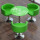 緑の椅子+緑のガラスのテーブル65