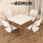 四角いテーブル+4椅子の白