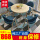 B 3：原木色デスクトップ-紺の布椅子