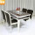 テーブル4つの椅子にカレー色（1.35メートル）
