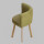 三角椅子の木の紋様の足場の布の椅子(色の備考)