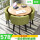 テーブル四椅子＋緑（布椅子）原木円卓