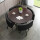 桐の木の色の円卓の黒色の皮の椅子の1テーブルの4つの椅子